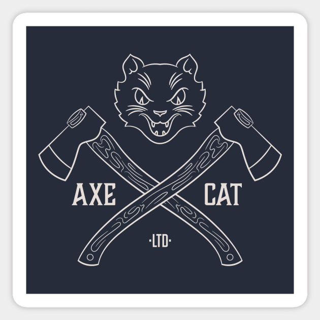 Axe Cat LTD. Sticker by MonkeyColada